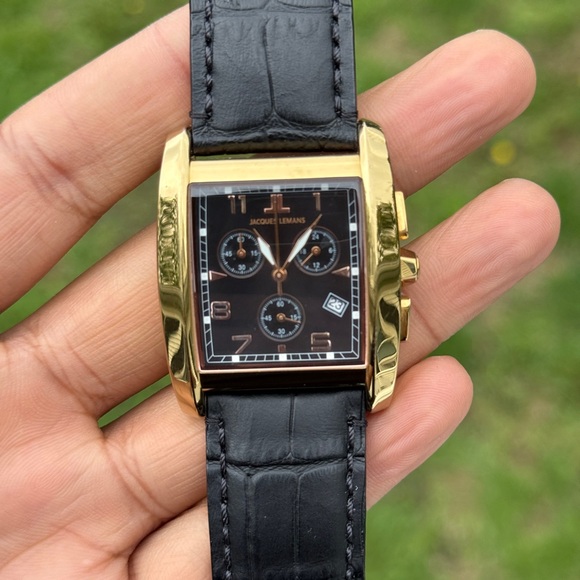 Jacques Lemans Gold and Black Men's Watch - Picture 1 of 12